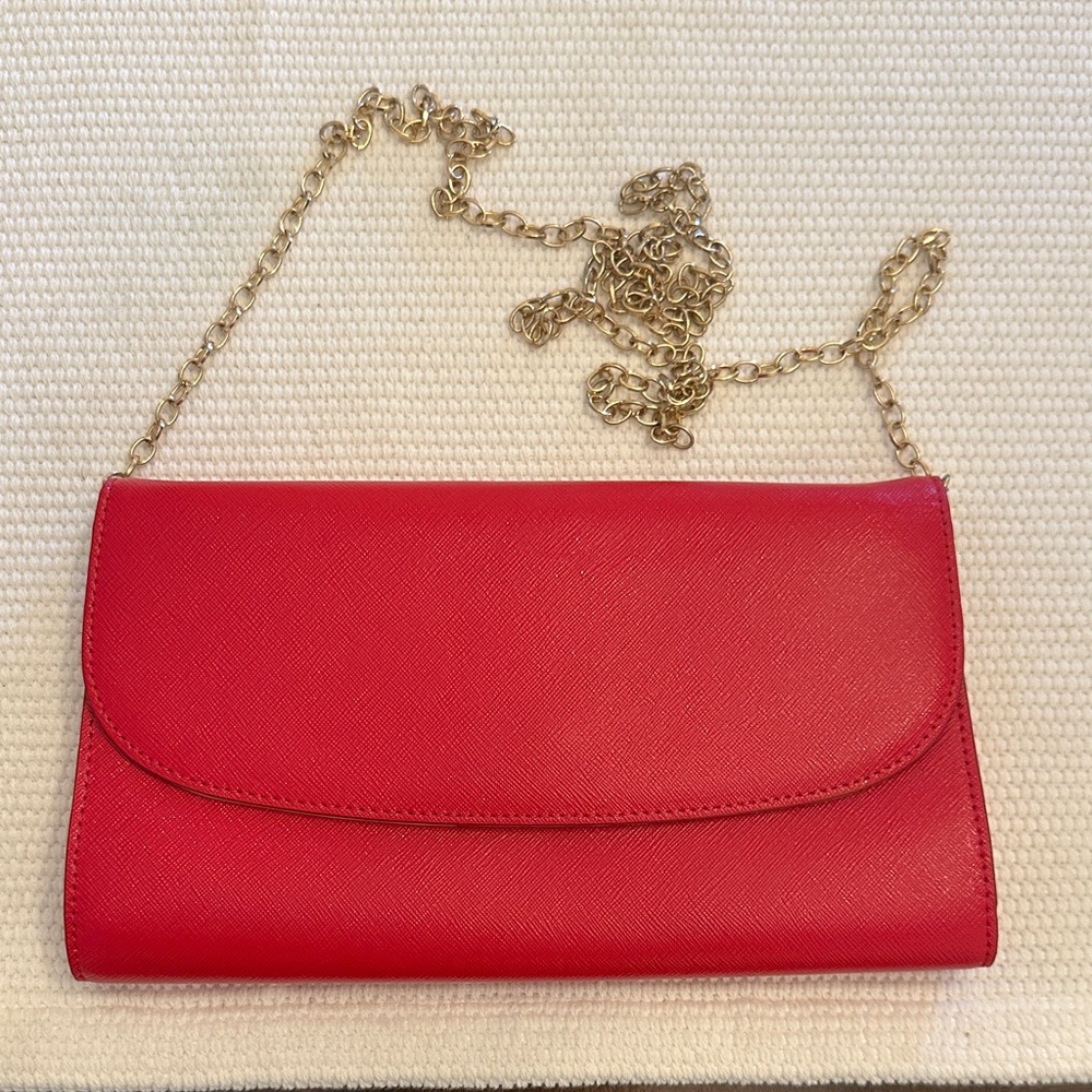 Nordstrom Red Chain Strap Clutch